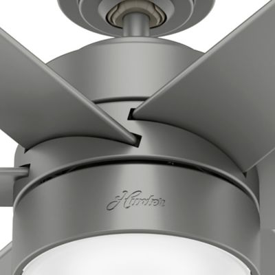 Image showing  72 in. 6-Speed Indoor/Outdoor Solaria Damp-Rated Ceiling Fan with LED Light Kit and Handheld Remote, Matte Black