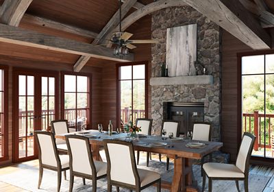 Image showing  52 in. 3-Speed Indoor Vista Ceiling Fan with LED Light Kit and Pull Chain