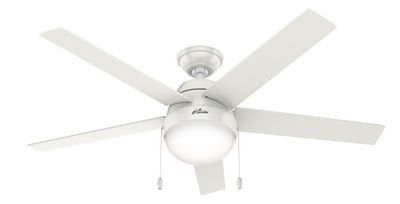 Hunter 52 in. Anslee Ceiling Fan with LED Light Kit and Pull Chain, Bronze