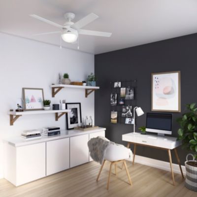 Image showing  52 in. 3-Speed Indoor Anslee Ceiling Fan with LED Light Kit and Pull Chain, Bronze