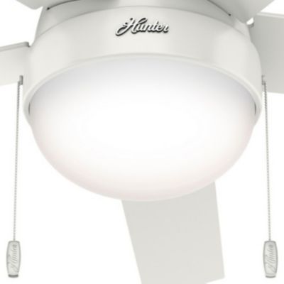 Image showing 6 th Hunter 52 in. 3-Speed Indoor Anslee Ceiling Fan with LED Light Kit and Pull Chain, Bronze