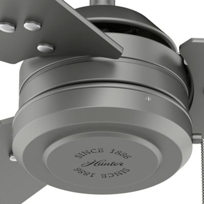 Image showing  44 in. 3-Speed Indoor/Outdoor Cassius Damp-Rated Ceiling Fan with Pull Chain