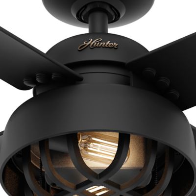 Image showing  52 in. 3-Speed Indoor/Outdoor Spring Mill Damp-Rated Ceiling Fan with LED Light Kit and Pull Chain