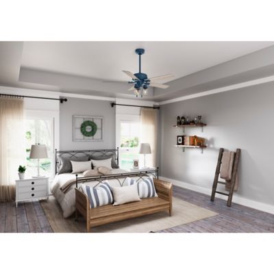 Image showing  52 in. 3-Speed Indoor Hartland Ceiling Fan with LED Light Kit and Pull Chain
