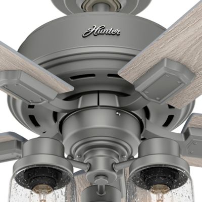 Image showing  52 in. 3-Speed Indoor Hartland Ceiling Fan with LED Light Kit and Pull Chain