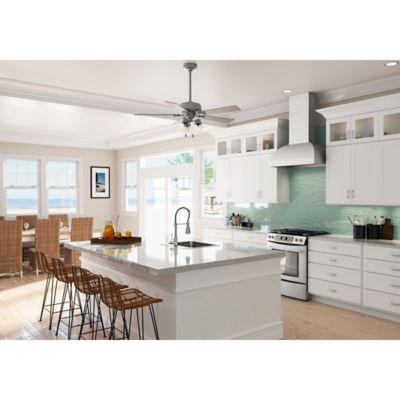 Image showing  52 in. 3-Speed Indoor Hartland Ceiling Fan with LED Light Kit and Pull Chain