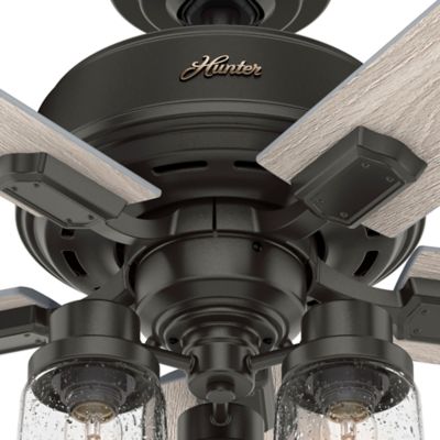 Image showing  52 in. 3-Speed Indoor Hartland Ceiling Fan with LED Light Kit and Pull Chain