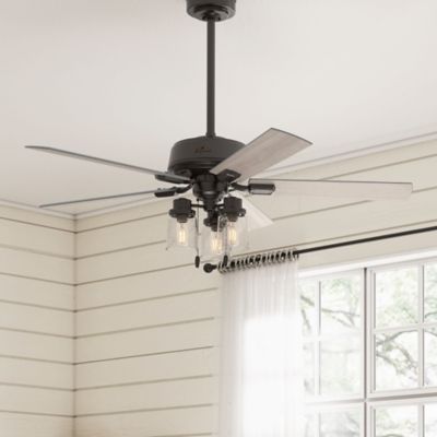 Image showing  52 in. 3-Speed Indoor Hartland Ceiling Fan with LED Light Kit and Pull Chain