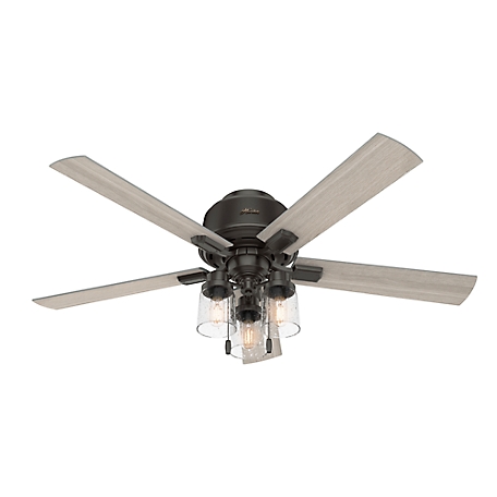 Hunter 52 in. Hartland Low-Profile Ceiling Fan with LED Light Kit and Pull Chain