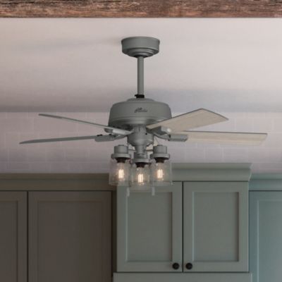 Image showing  44 in. 3-Speed Indoor Hartland Ceiling Fan with LED Light Kit and Pull Chain