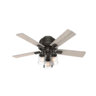 Hunter 44 in. 3-Speed Indoor Hartland Low-Profile Ceiling Fan with LED Light Kit and Pull Chain