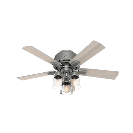 Hunter 44 in. Hartland Low-Profile Ceiling Fan with LED Light Kit and Pull Chain