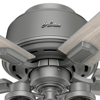 Image showing  44 in. 3-Speed Indoor Hartland Low-Profile Ceiling Fan with LED Light Kit and Pull Chain