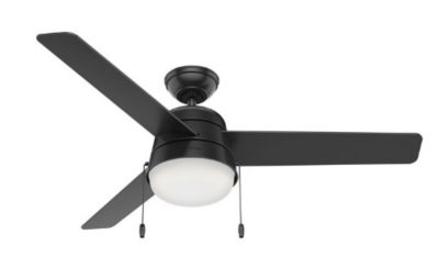 Image showing  52 in. 3-Speed Indoor/Outdoor Aker Damp-Rated Ceiling Fan with LED Light Kit and Pull Chain