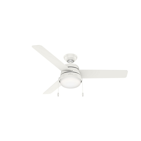 Hunter 52 in. Aker Damp Rated Ceiling Fan with LED Light Kit and Pull Chain