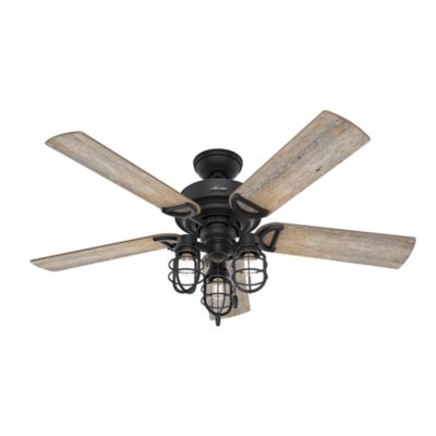 Hunter 52 in. Starklake Damp Rated Ceiling Fan with LED Light Kit and Pull Chain