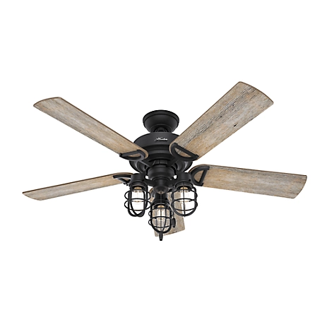 Hunter 52 in. Starklake Damp Rated Ceiling Fan with LED Light Kit and Pull Chain