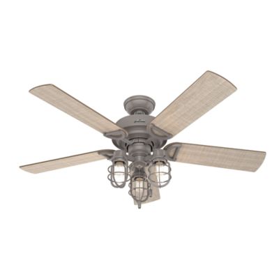 Hunter 52 in. 3-Speed Indoor/Outdoor Starklake Damp-Rated Ceiling Fan with LED Light Kit and Pull Chain