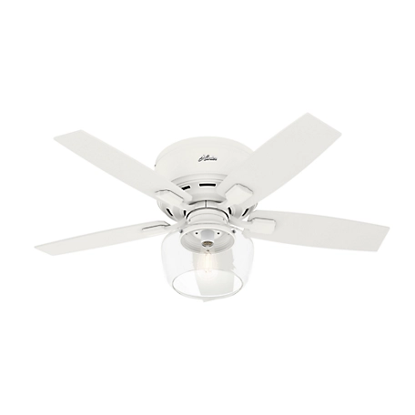 Hunter 44 in. Bennett Low-Profile Ceiling Fan with LED Light Kit and Handheld Remote