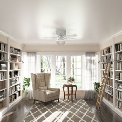 Image showing  44 in. 3-Speed Indoor Bennett Low-Profile Ceiling Fan with LED Light Kit and Handheld Remote