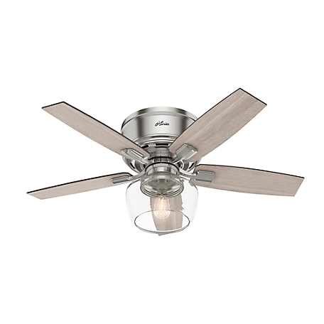 Hunter 44 in. Bennett Low-Profile Ceiling Fan with LED Light Kit and Handheld Remote
