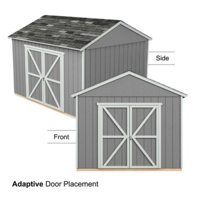 Image showing 7 th Shed Master 12 ft. x 12 ft. Ranch Style Outdoor Wood Storage Shed
