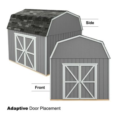 Image showing 8 th Shed Master 10 ft. x 12 ft. Barn Style Outdoor Wood Storage Shed