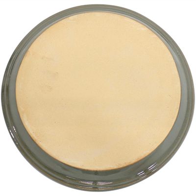 Image showing  Glazed UV-Resistant and Frost-Resistant Ceramic Outdoor Flower Pot Planter Saucers - 9 in. D, Gray - 4-Pack