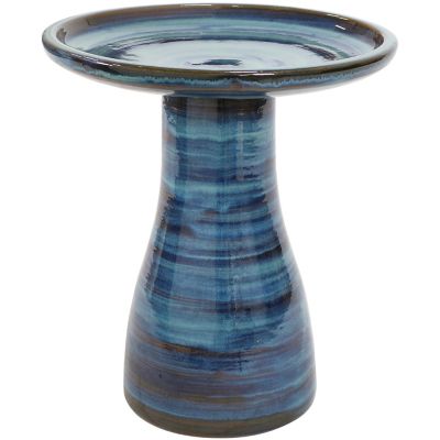 Sunnydaze Decor Elegant Outdoor Birdbath, Galaxy Blue