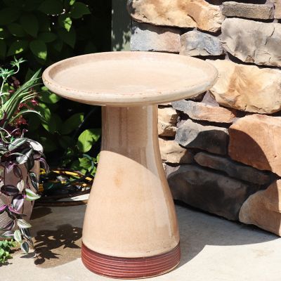 Image showing  21 in. Outdoor Bird Bath, Yam