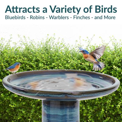 Image showing  21 in. UV/Frost-Resistant Bird Bath, Galaxy Blue