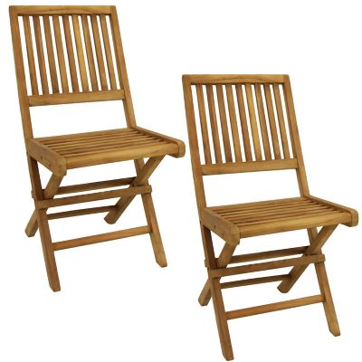 Sunnydaze Decor 2 pc. Nantasket Outdoor Folding Patio Chair Set