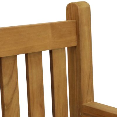 Image showing 8 th Sunnydaze Decor 59 in. 2-Person Mission-Style Teak Wooden Outdoor Patio Garden Bench