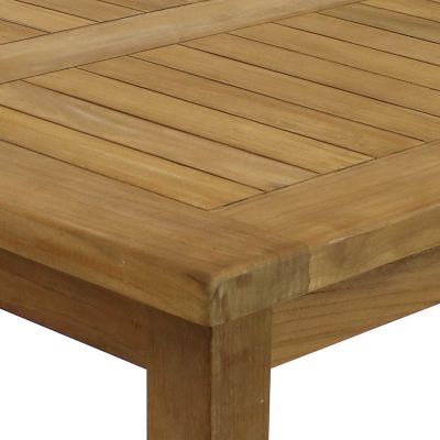 Image showing  Teak Square Outdoor Dining Table with Light Stain Finish - 32 in.