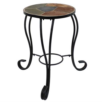 Sunnydaze Decor Patio Side Table and Plant Stand