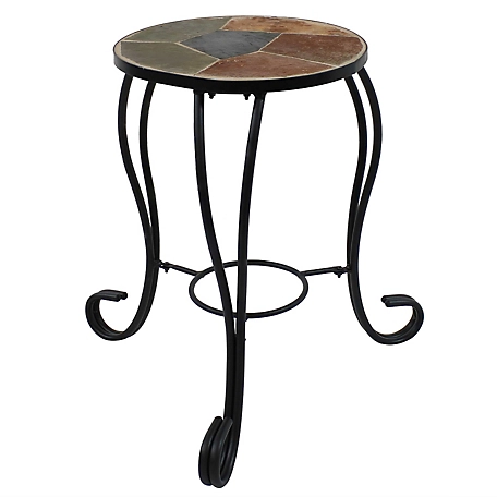 Sunnydaze Decor Patio Side Table and Plant Stand