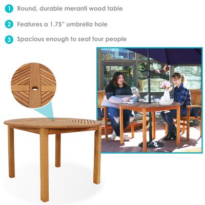 Image showing  42 in. Outdoor Round Patio Dining Table for 4 People