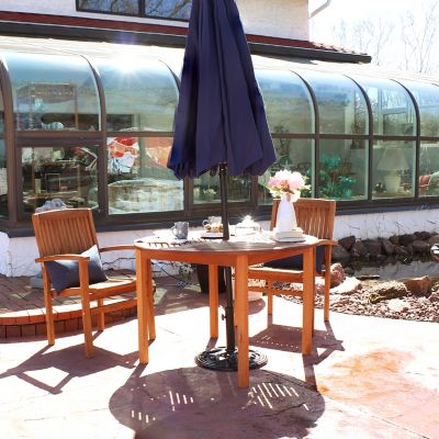 Image showing 5 th Sunnydaze Decor 42 in. Outdoor Round Patio Dining Table for 4 People