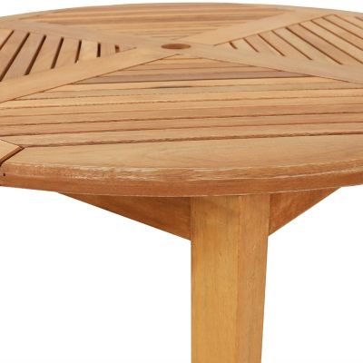 Image showing 7 th Sunnydaze Decor 42 in. Outdoor Round Patio Dining Table for 4 People