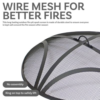 Image showing  Reinforced Steel Mesh Fire Pit Spark Screen, 30 in.