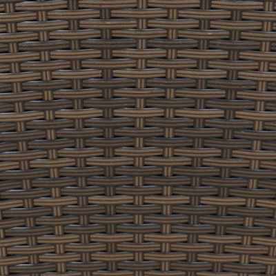 Image showing 7 th Sunnydaze Decor Modern Decorative Standing Square Polyrattan Planter Containers, 24 in. Tall, Brown, 2 pk.