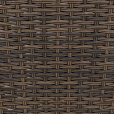 Image showing 7 th Sunnydaze Decor Modern Decorative Standing Square Polyrattan Planter Containers, 20 in. Tall, Brown, 2 pk.