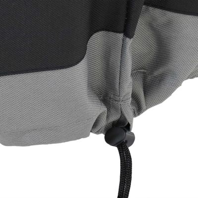 Image showing  Outdoor Heavy-Duty Weather-Resistant 300D Polyester Round Fire Pit Cover, 40 in. x 18 in., Black and Gray