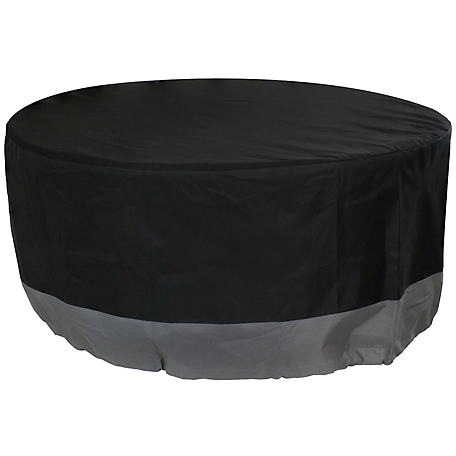 Sunnydaze Decor Round Cover for Outdoor Fire Pits, 80 in., Gray/Black