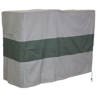 Sunnydaze Decor Outdoor Weather-Resistant Heavy-Duty Polyester with PVC Backing Firewood Log Rack Cover, 4 ft. 2 in., Gray/Green