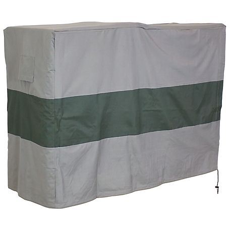 Sunnydaze Decor Waterproof Log Rack Cover, 5 ft., Gray/Green