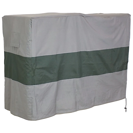 Sunnydaze Decor Waterproof Log Rack Cover, 5 ft., Gray/Green