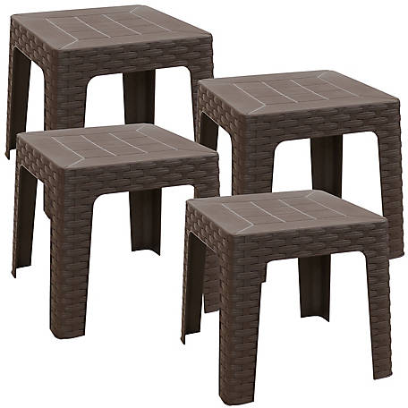 For Sunnydaze Decor Patio Accent Side Tables At Tractor Supply Co - Plastic Patio End Tables