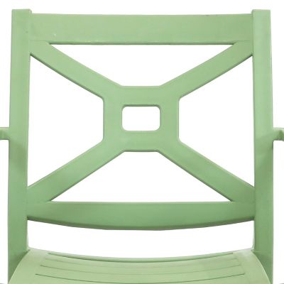Image showing  Polypropylene Tristana Stackable Outdoor Patio Arm Chair, Green, 4pk