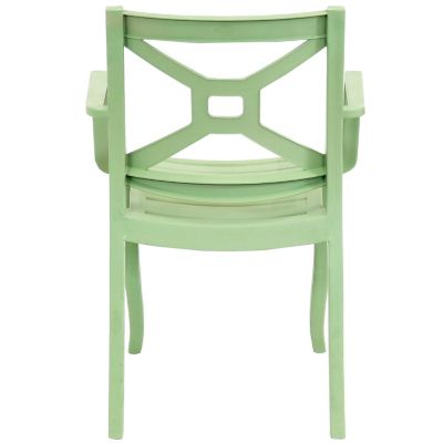 Image showing  Polypropylene Tristana Stackable Outdoor Patio Arm Chair, Green, 4pk